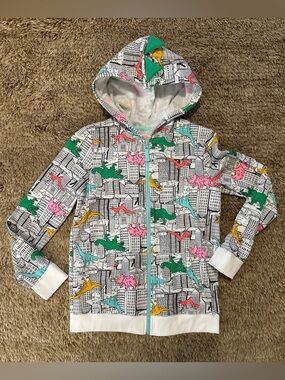 Cat & Jack City Building & Dinosaur Hoodie Jacket XL 14/16 New Without tags.